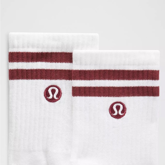 lululemon athletica NWT Unisex Daily Essential Quarter Socks Stripe - Picture 2 of 4